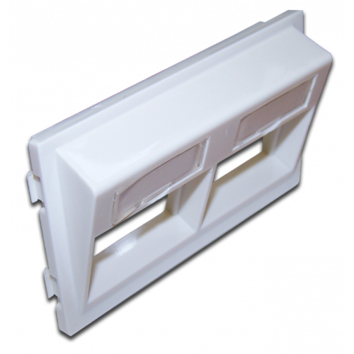 Адаптерная рамка двойная угловая, для напольных башенок, белая